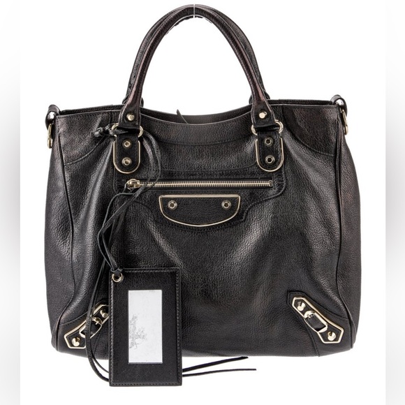 Balenciaga Leather Velo Medium Bag Black great condition - Picture 1 of 10